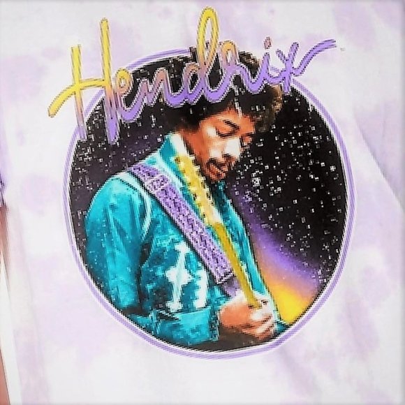 Jimi Hendrix Jamming Tie Dye rock blues Authentic T-Shirt L NWT - Picture 2 of 2